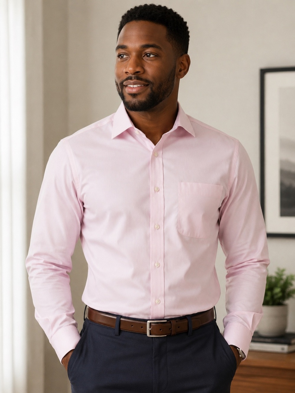 Jos. A. Bank Light Pink Long-Sleeve Dress Shirt